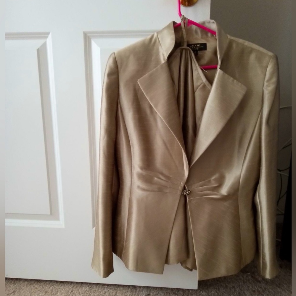 Tahari Luxe Gold Suit Jacket/Blazer